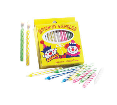 CAND BDAY BIRTHDAY CANDLES  (288EA/BX)(12BX/CS)